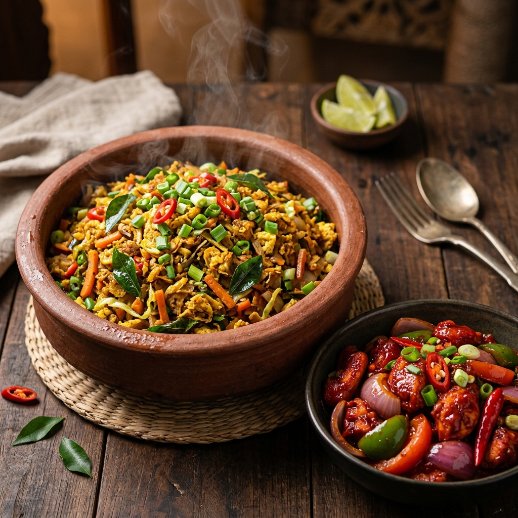 Kottu Roti & Devilled Chicken